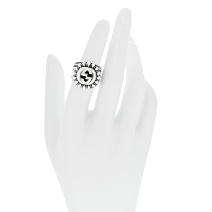 Gucci Sterling Silver Interlocking G Signet Ring 50 5.5 2 of 6