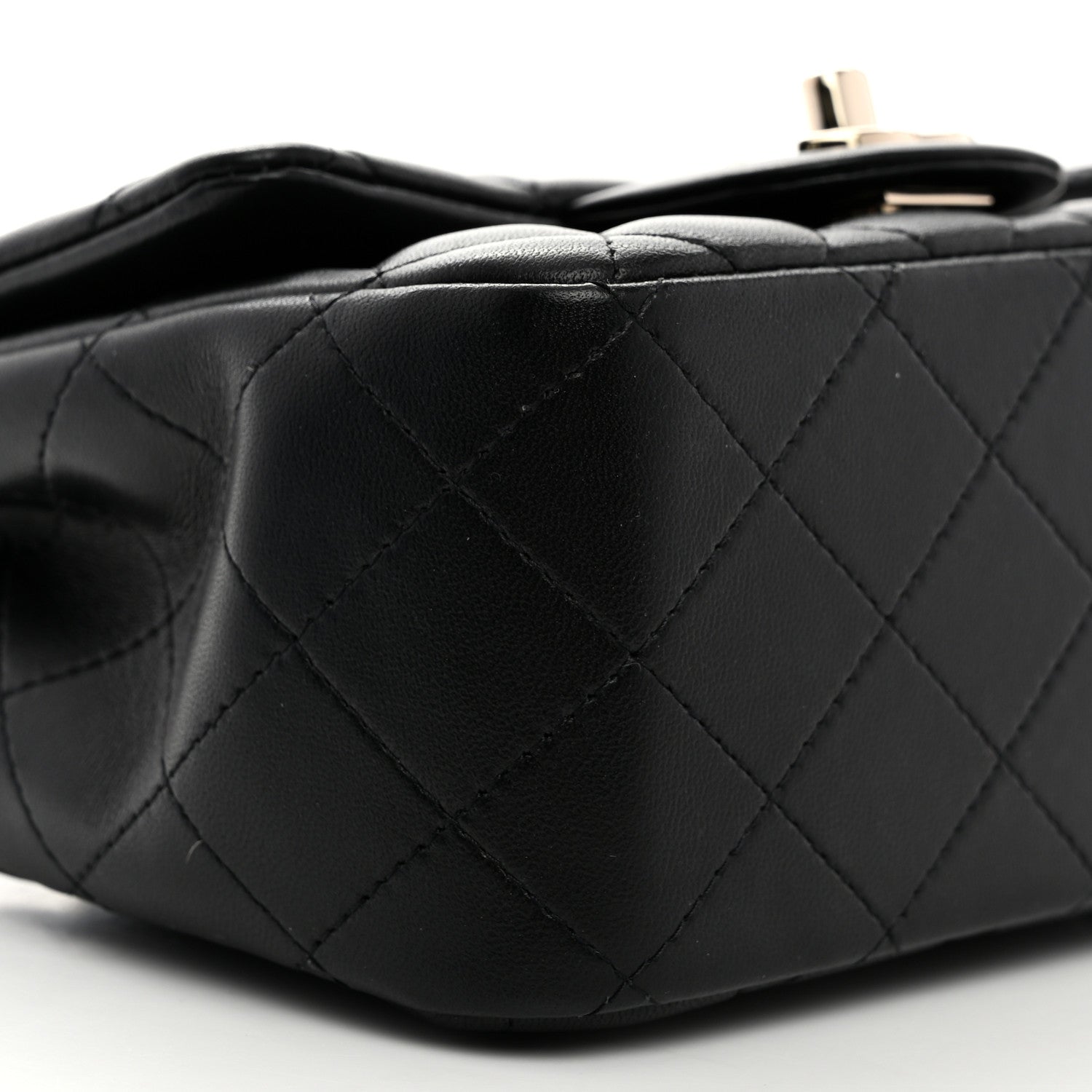 Chanel Lambskin Quilted Mini Square Flap Black 9 of 10