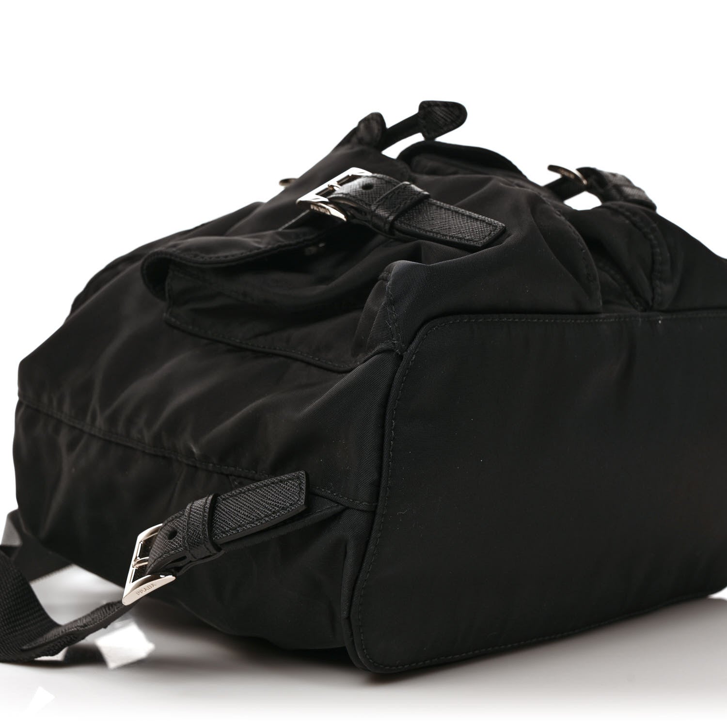 Prada Tessuto Nylon Saffiano Small Backpack Black 8 of 9