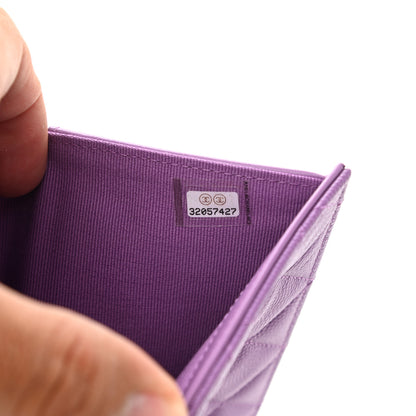 Chanel Caviar Quilted Medium Flap Wallet Purple 7 of 7