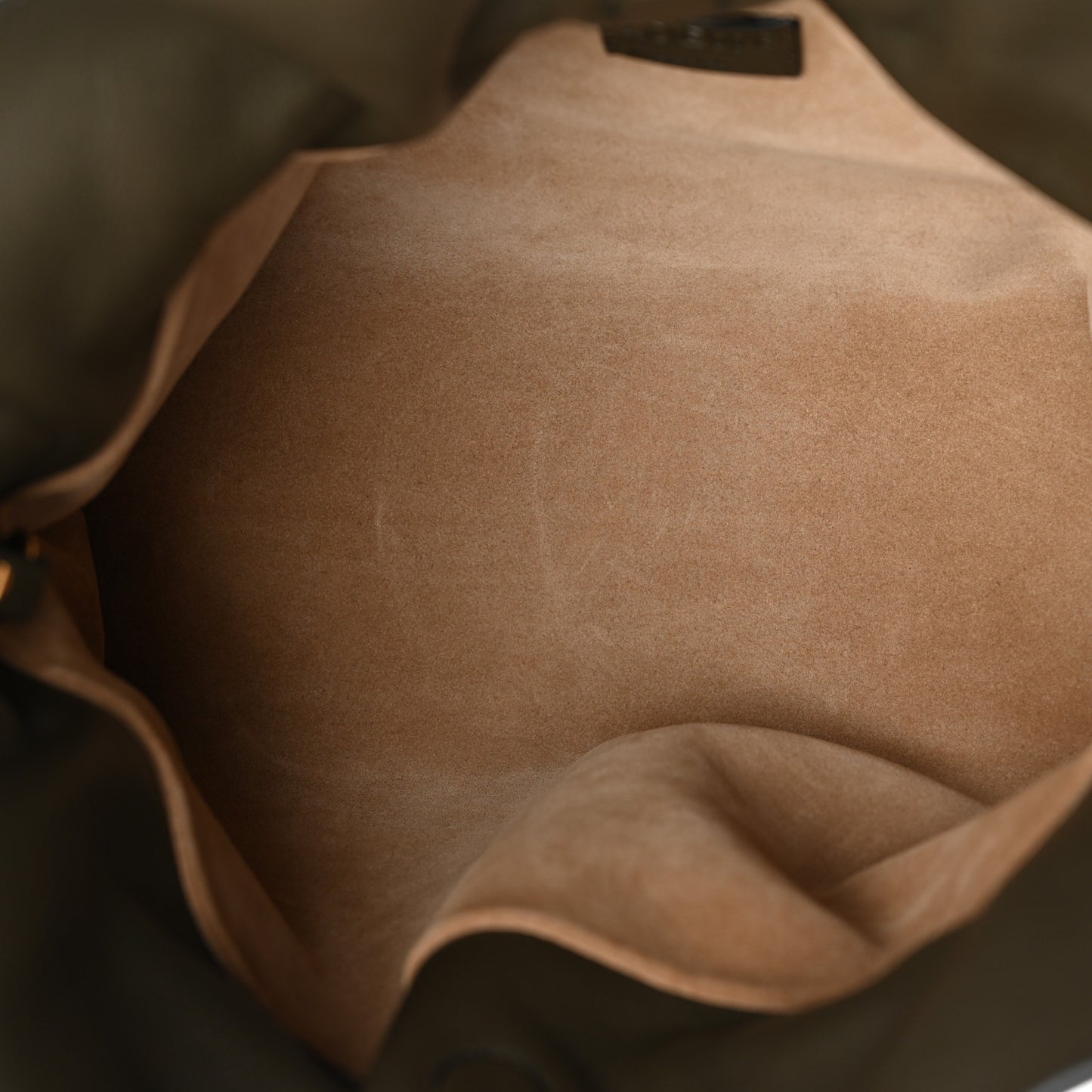 Nappa Flamenco Knot Clutch Dark Khaki