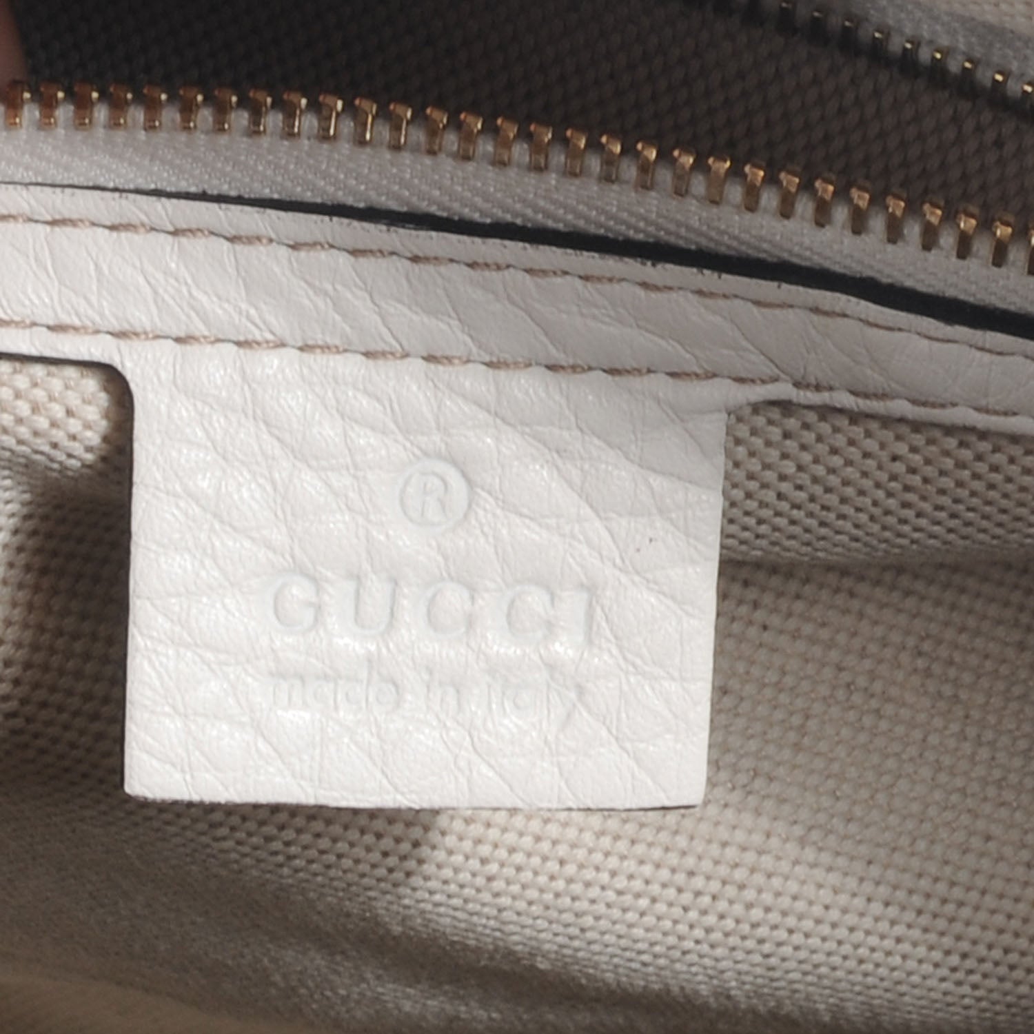Gucci Leather Vintage Web Boston White 7 of 10