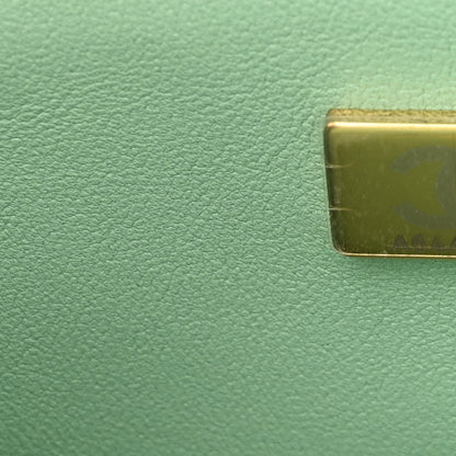 Chanel Lambskin Quilted Mini Top Handle Rectangular Flap Light Green 7 of 12