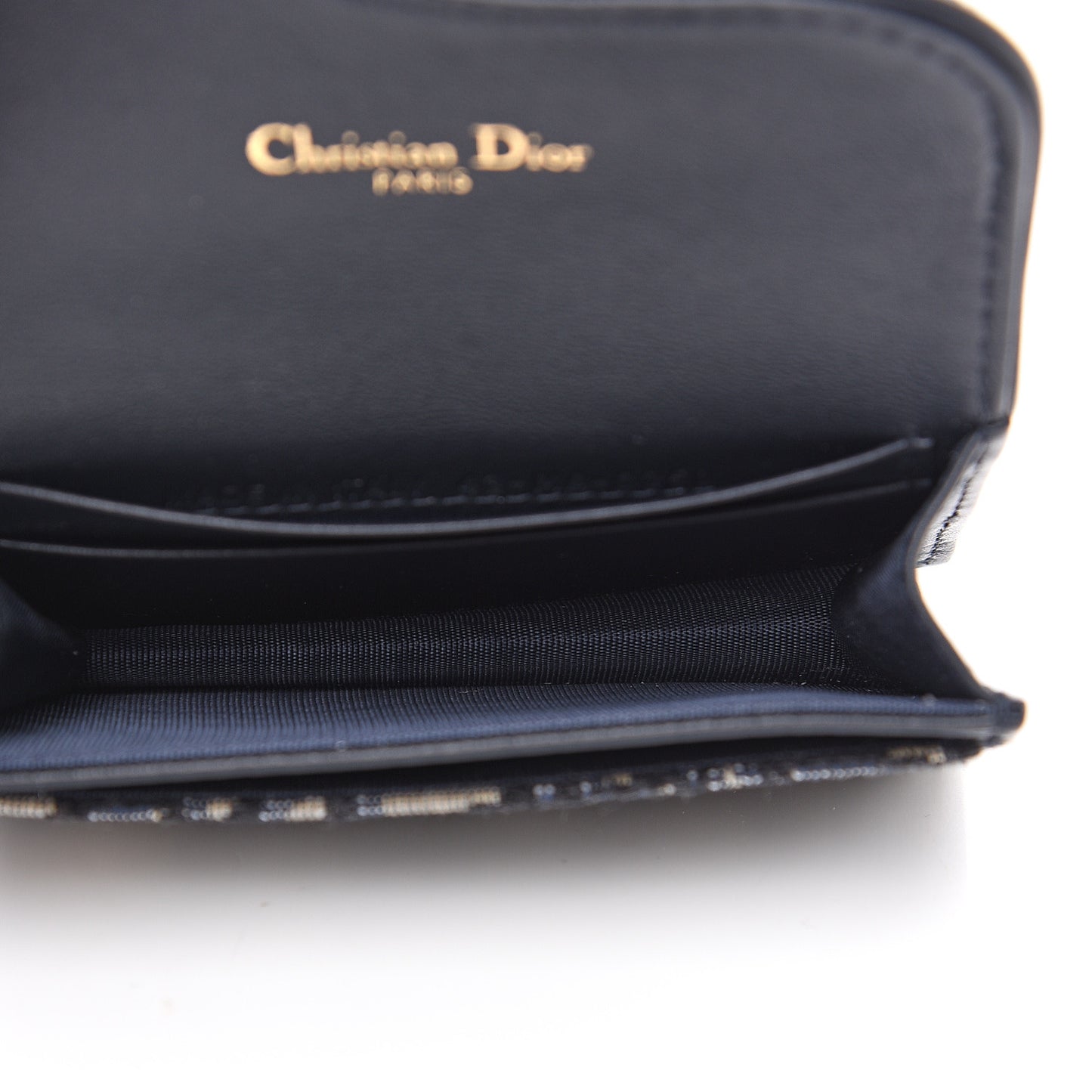 Oblique Saddle Card Holder Blue