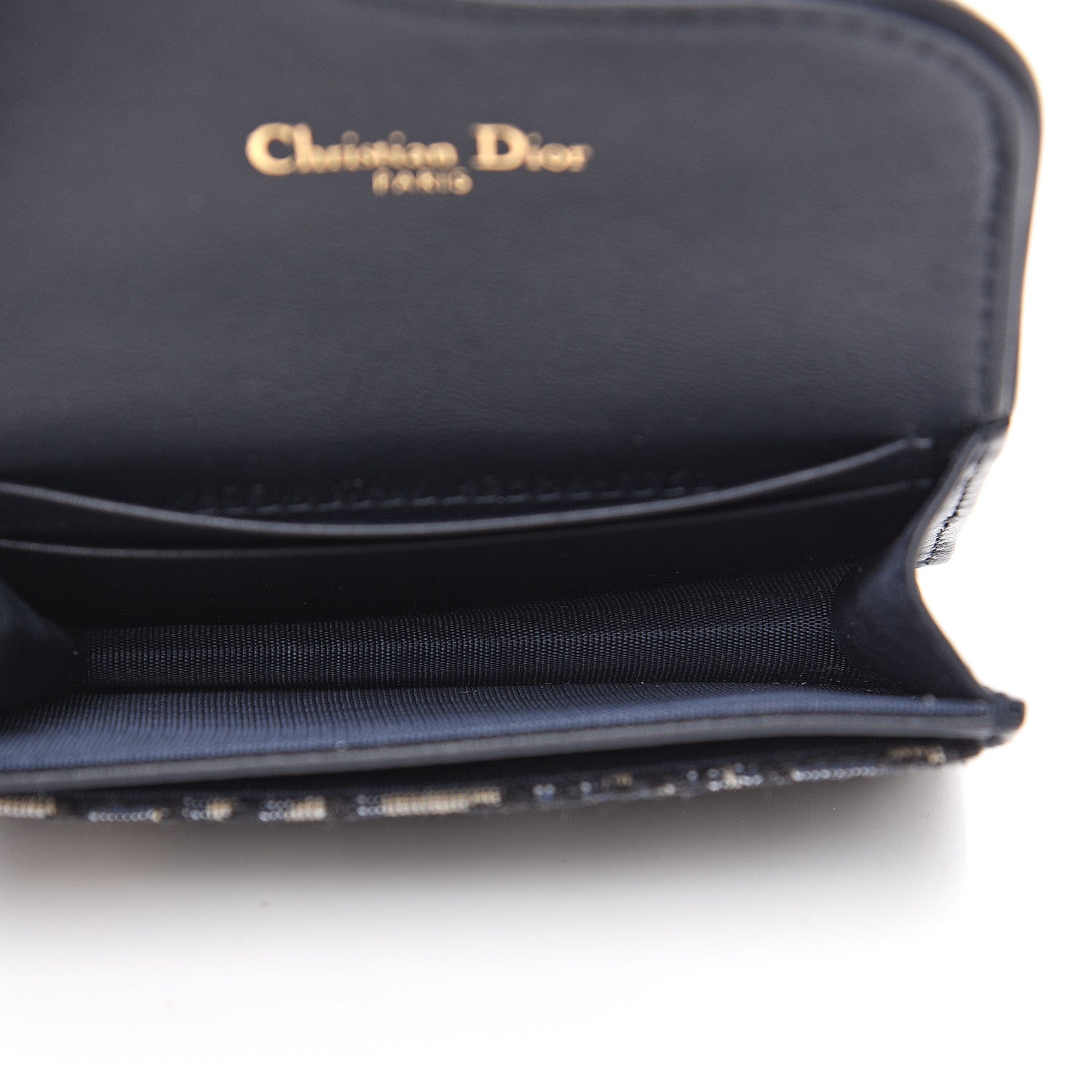 Christian Dior Oblique Saddle Card Holder Blue 4 of 7