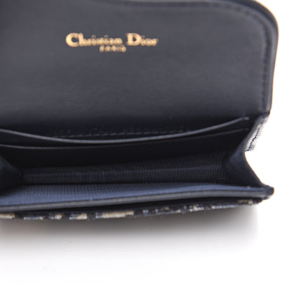 Christian Dior Oblique Saddle Card Holder Blue 4 of 7