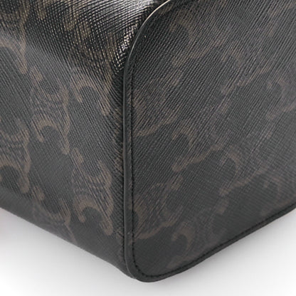 Celine Triomphe Canvas Calfskin Mini Vanity Case Tan 9 of 10