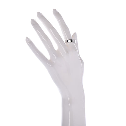 Cartier 18K White Gold Moonstone Tank Ring 53 6.5 1 of 8