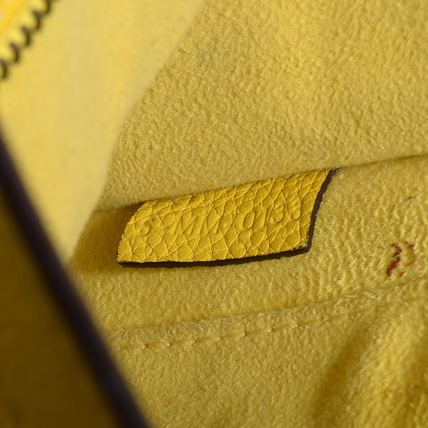 Celine Drummed Calfskin Nano Luggage Citron 7 of 7