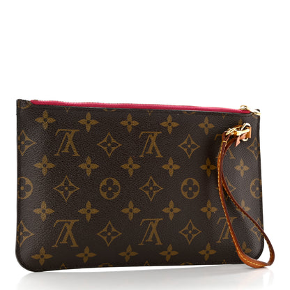 Louis Vuitton Monogram Neverfull MM GM Pochette Fuchsia 3 of 8