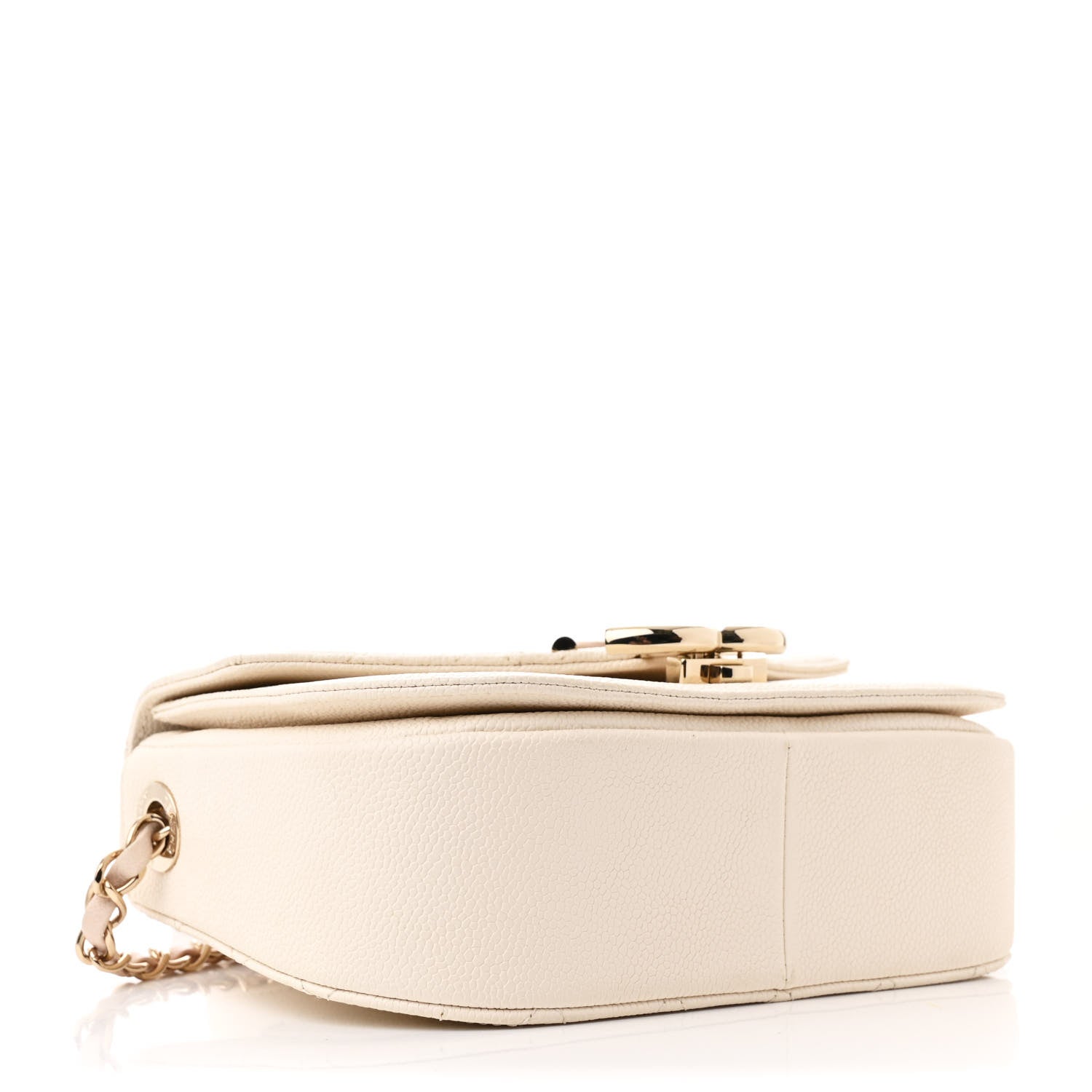 Chanel Grained Calfskin Quilted Small Cuba Top Handle Flap White 4 of 10