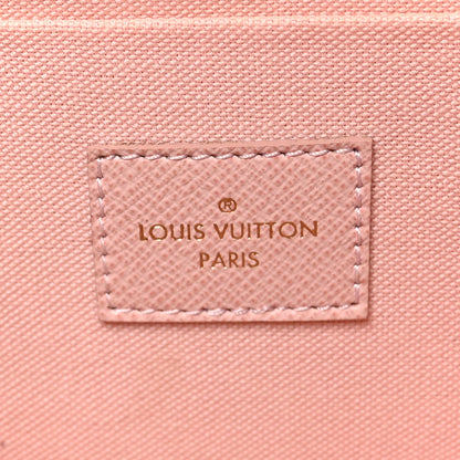 Louis Vuitton Damier Azur Pochette Felicie Chain Wallet Rose Ballerine 6 of 9