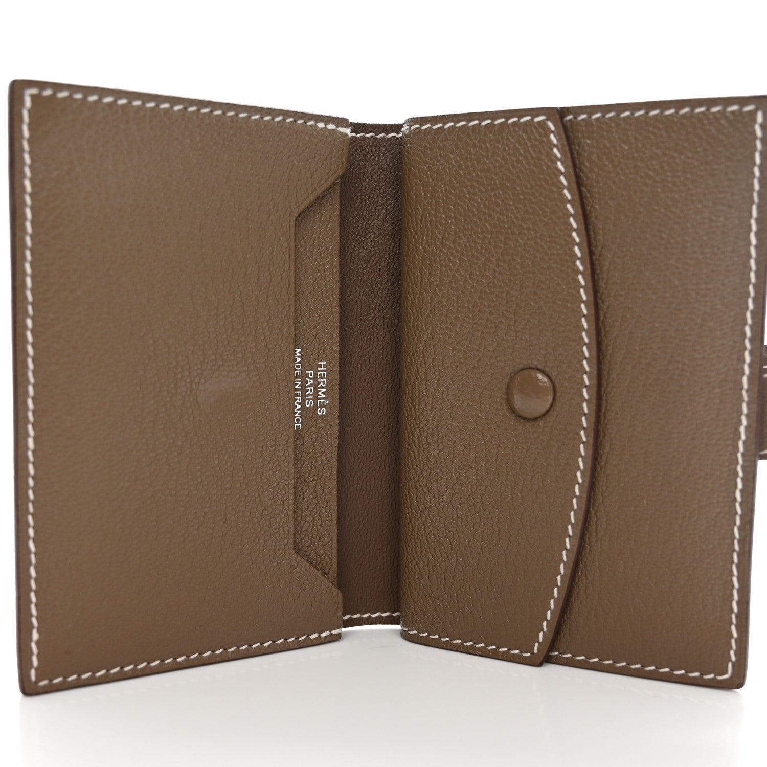 Hermes Chevre Mysore Mini Bearn Wallet Etoupe 5 of 10