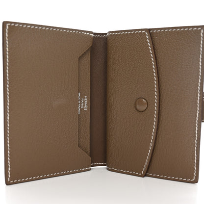 Hermes Chevre Mysore Mini Bearn Wallet Etoupe 5 of 10