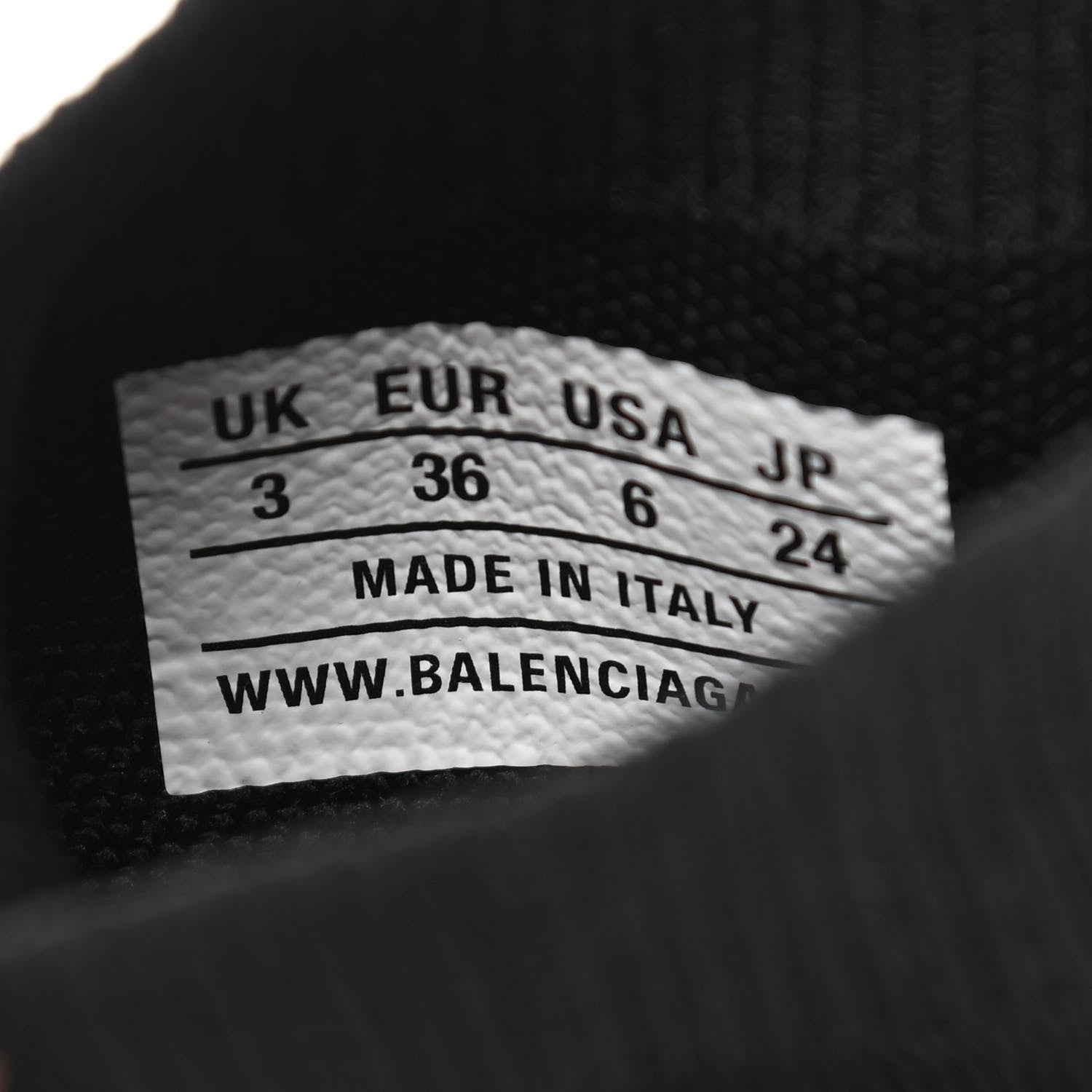 Balenciaga Neoprene Knit Womens Speed Graffiti Sneakers 36 Black White 7 of 8