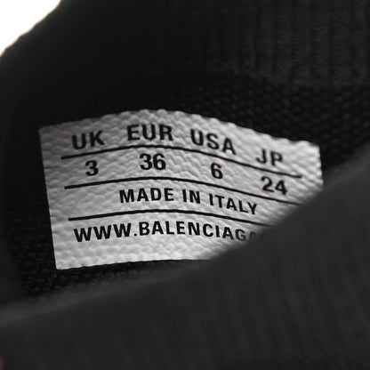 Balenciaga Neoprene Knit Womens Speed Graffiti Sneakers 36 Black White 7 of 8