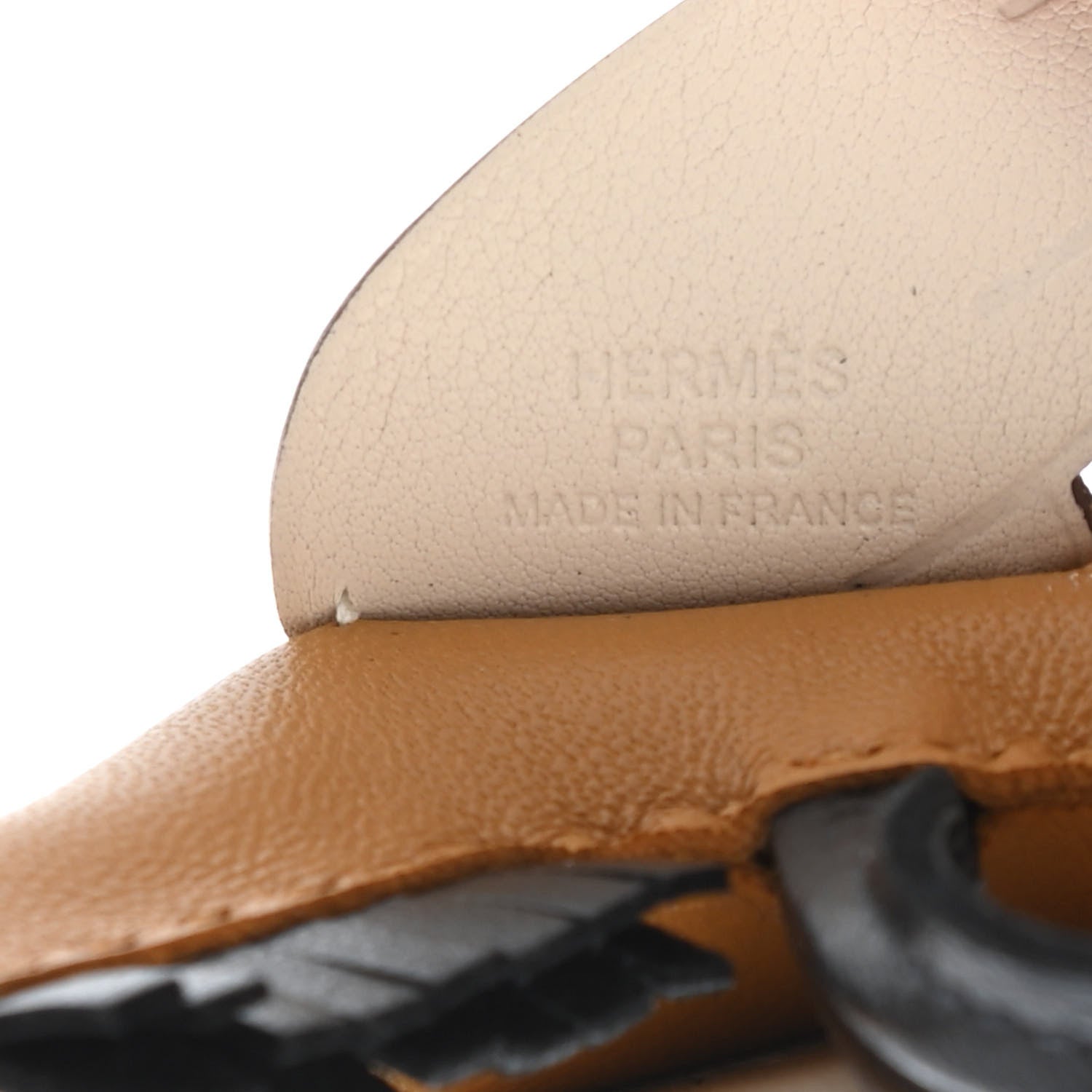 Hermes Milo Lambskin Grigri Rodeo Pegase Horse Bag Charm PM Sesame Black Nata 3 of 4