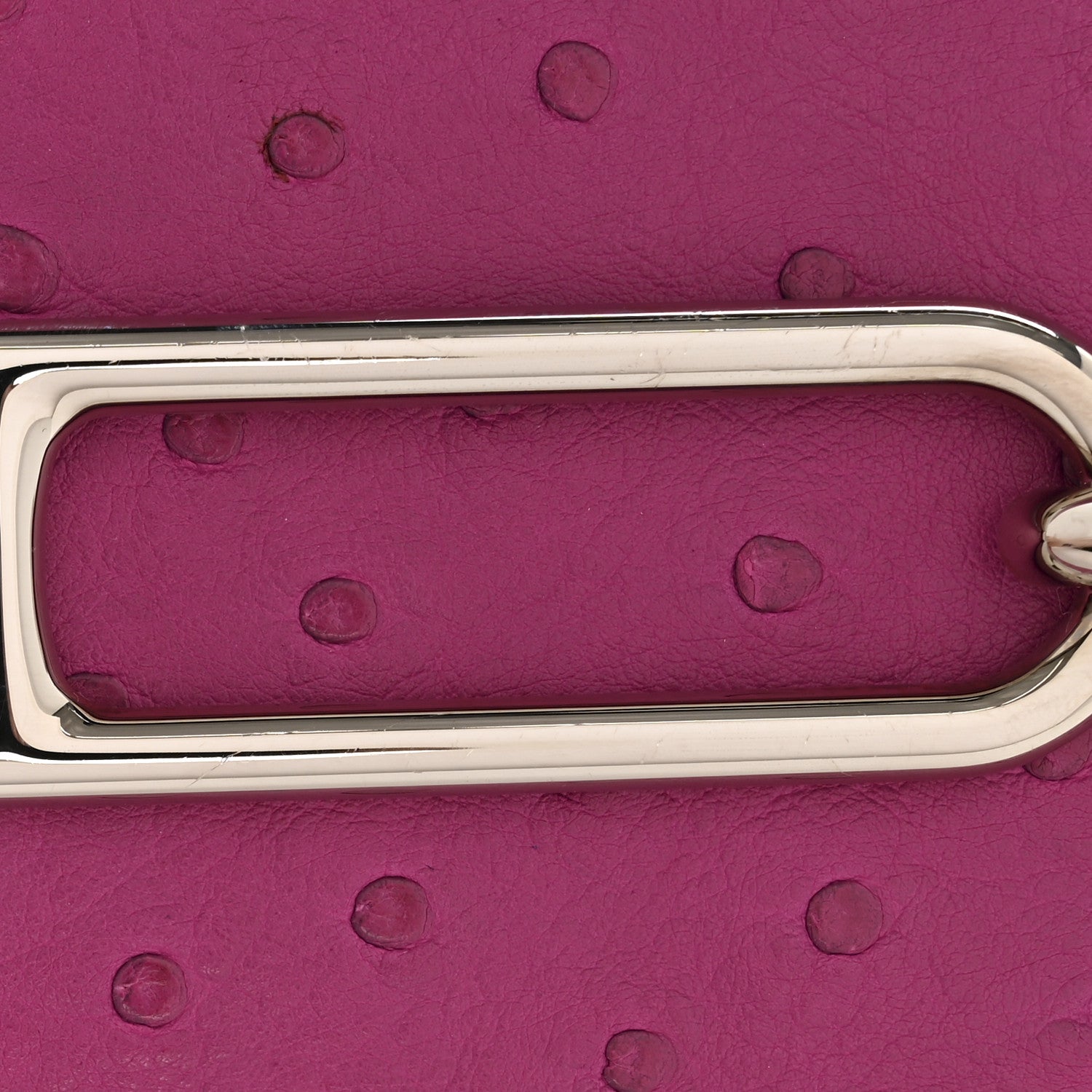 Hermes Ostrich Mini Sac Roulis Rose Pourpre 12 of 14