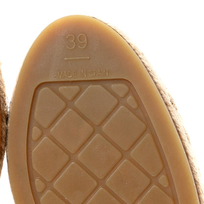 Chanel Lambskin CC Espadrilles 39 Black 7 of 9