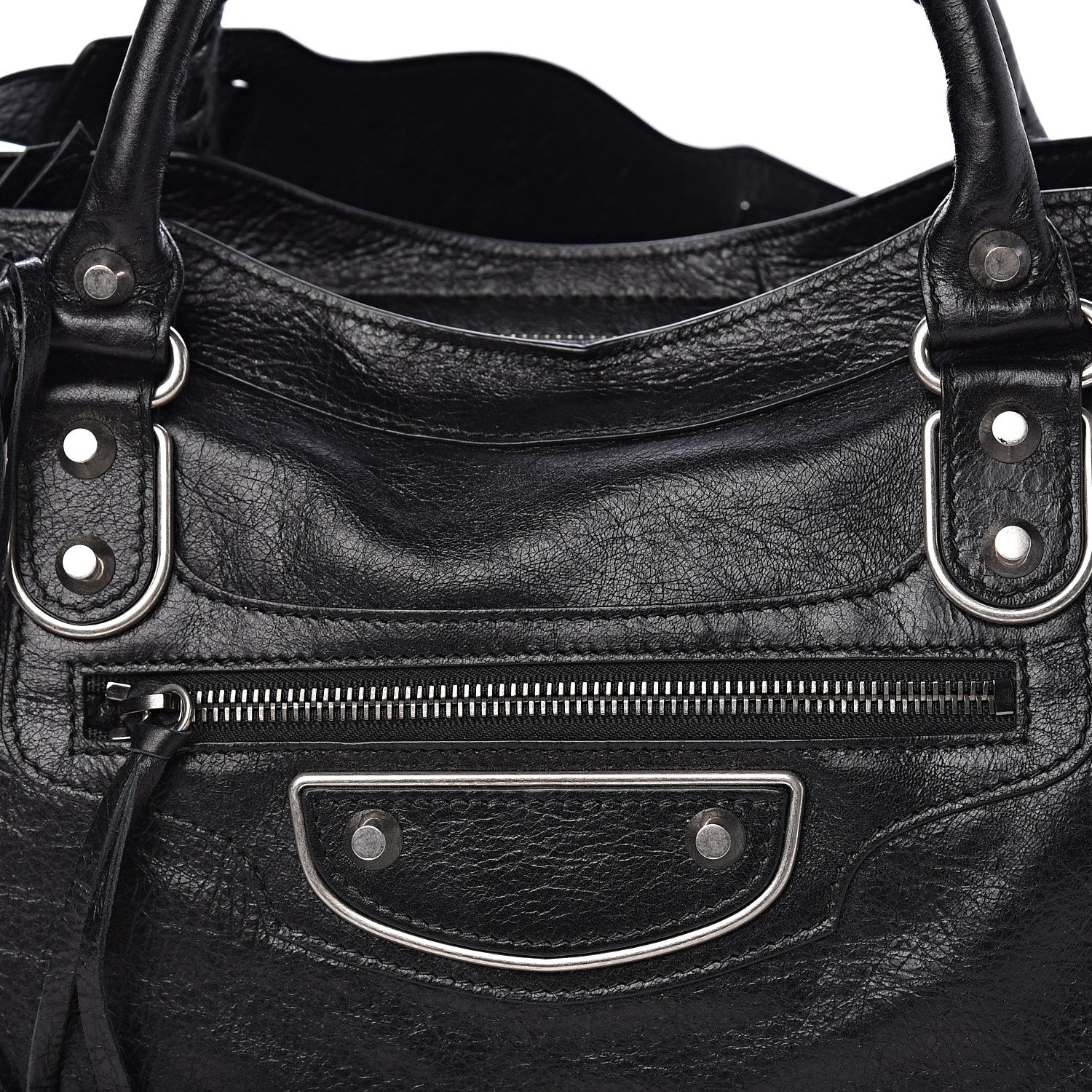 Balenciaga Agneau Silver Metallic Edge Hardware City Black 10 of 10