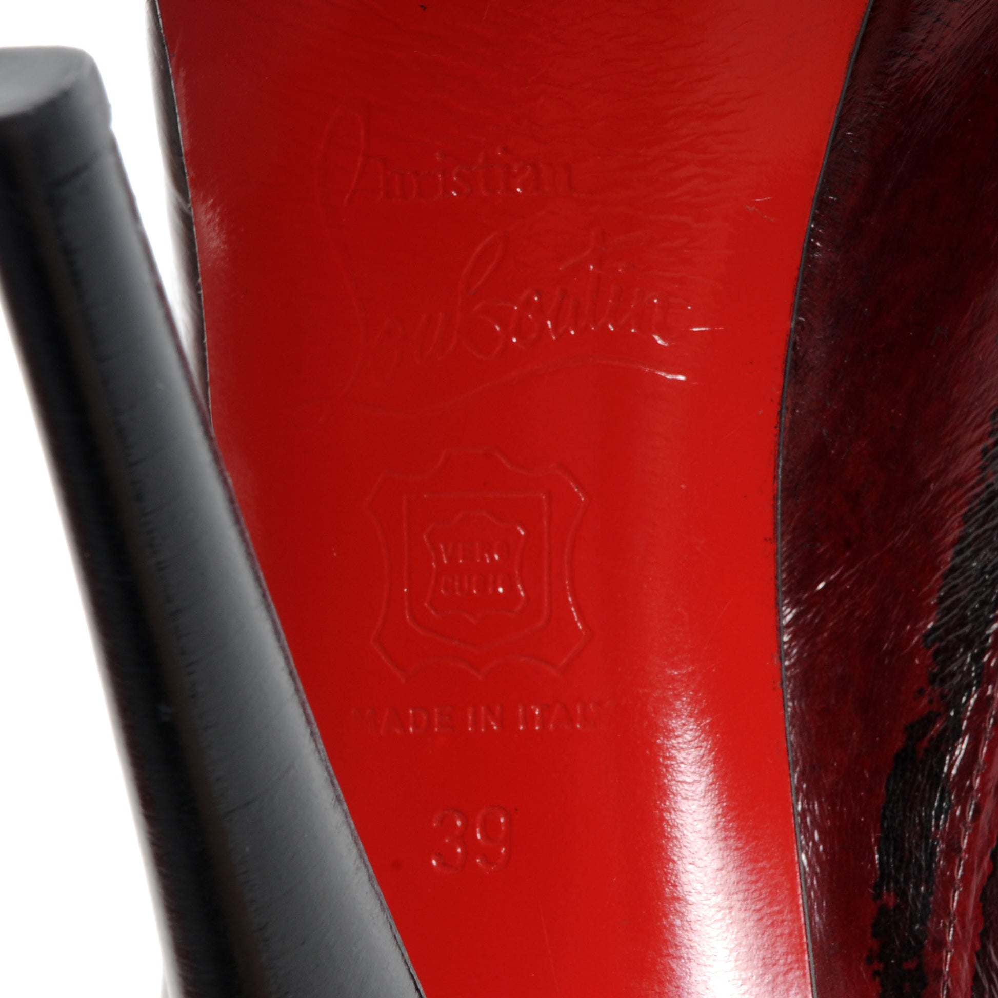 Christian Louboutin Eel Skin Altadama 140 Pumps 39 Red Vinaccia 6 of 6
