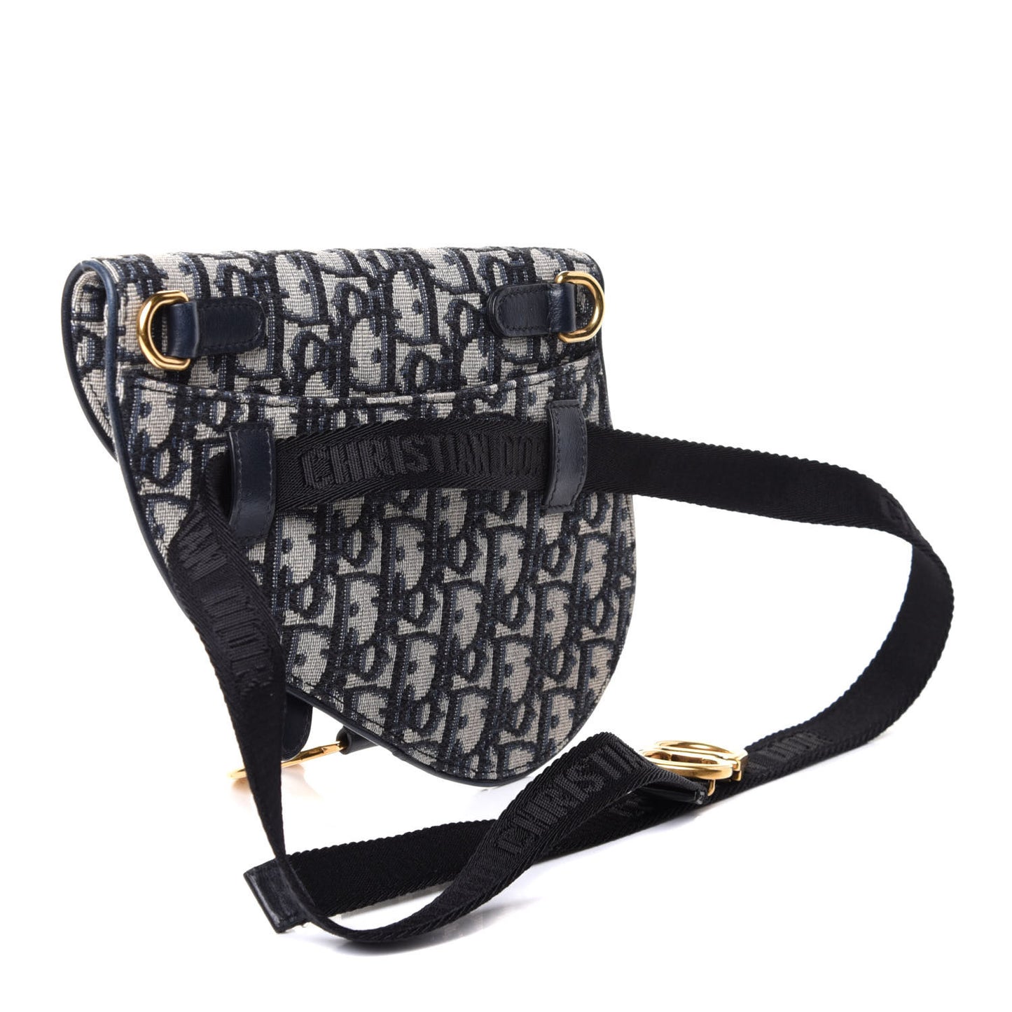 Oblique Saddle Belt Bag Blue