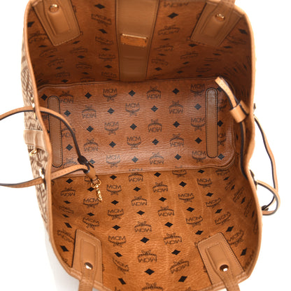 MCM Visetos Medium Liz Reversible Shopper Tote Cognac 9 of 16