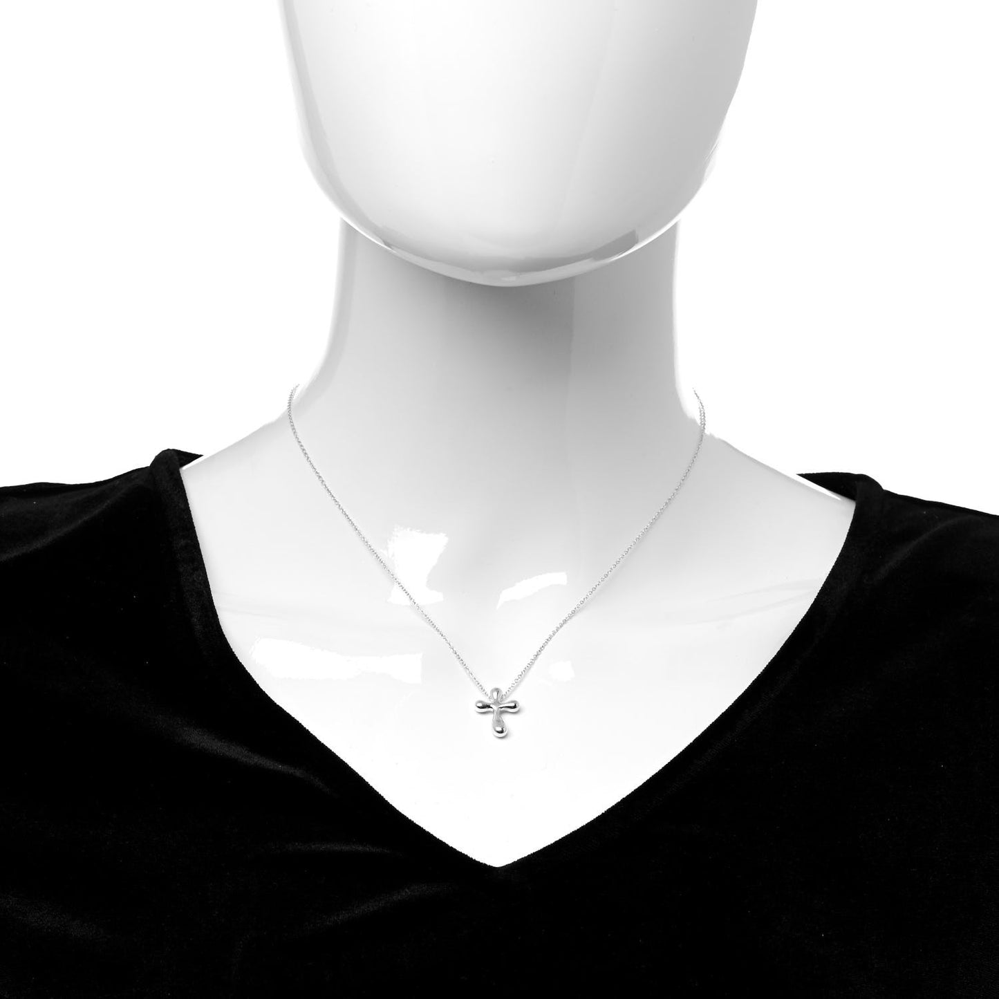 Sterling Silver Elsa Peretti Cross Pendant Necklace