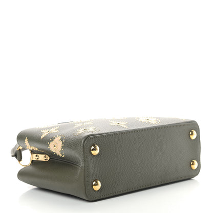 Louis Vuitton Taurillon Flowers Capucines BB Khaki 4 of 9