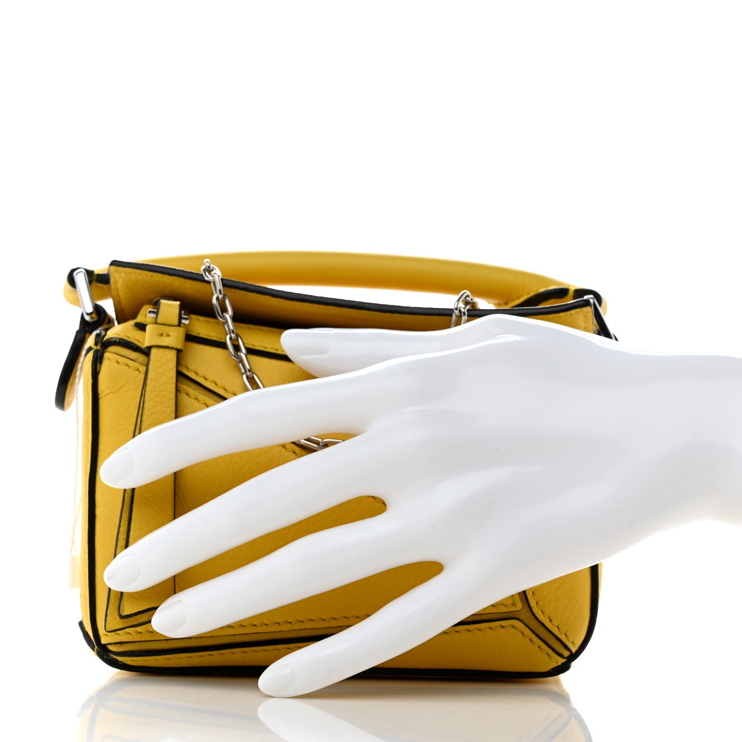 Loewe Calfskin Nano Puzzle Bag Yellow 2 of 8