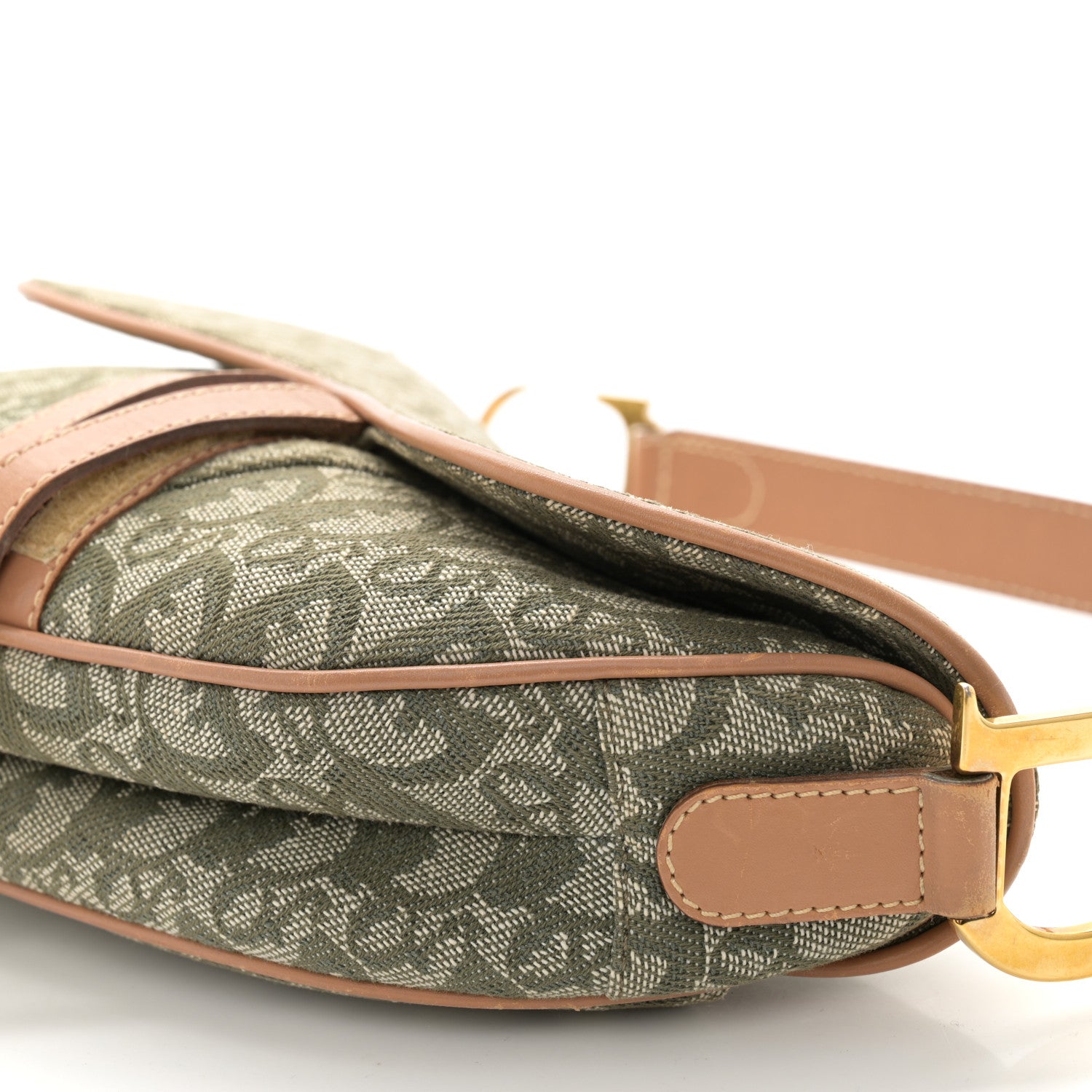 Christian Dior Monogram Saddle Bag Green 10 of 12