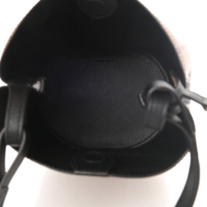 Burberry Haymarket Check Colours Small Lorne Bucket Crossbody Black 5 of 11