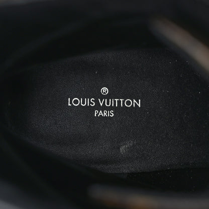 Louis Vuitton Suede Calfskin Monogram Laureate Platform Desert Boots 40 Black 7 of 7