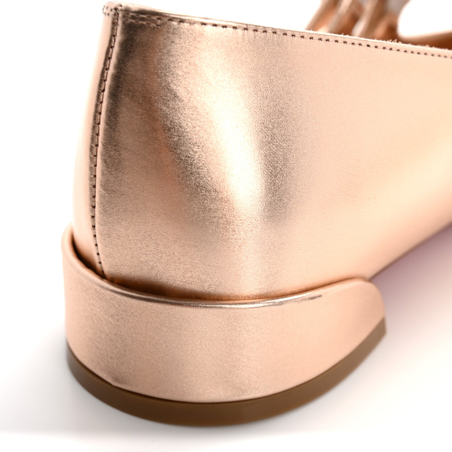 Calf Laminato Satin Sweet Jane Flats 39 Leche