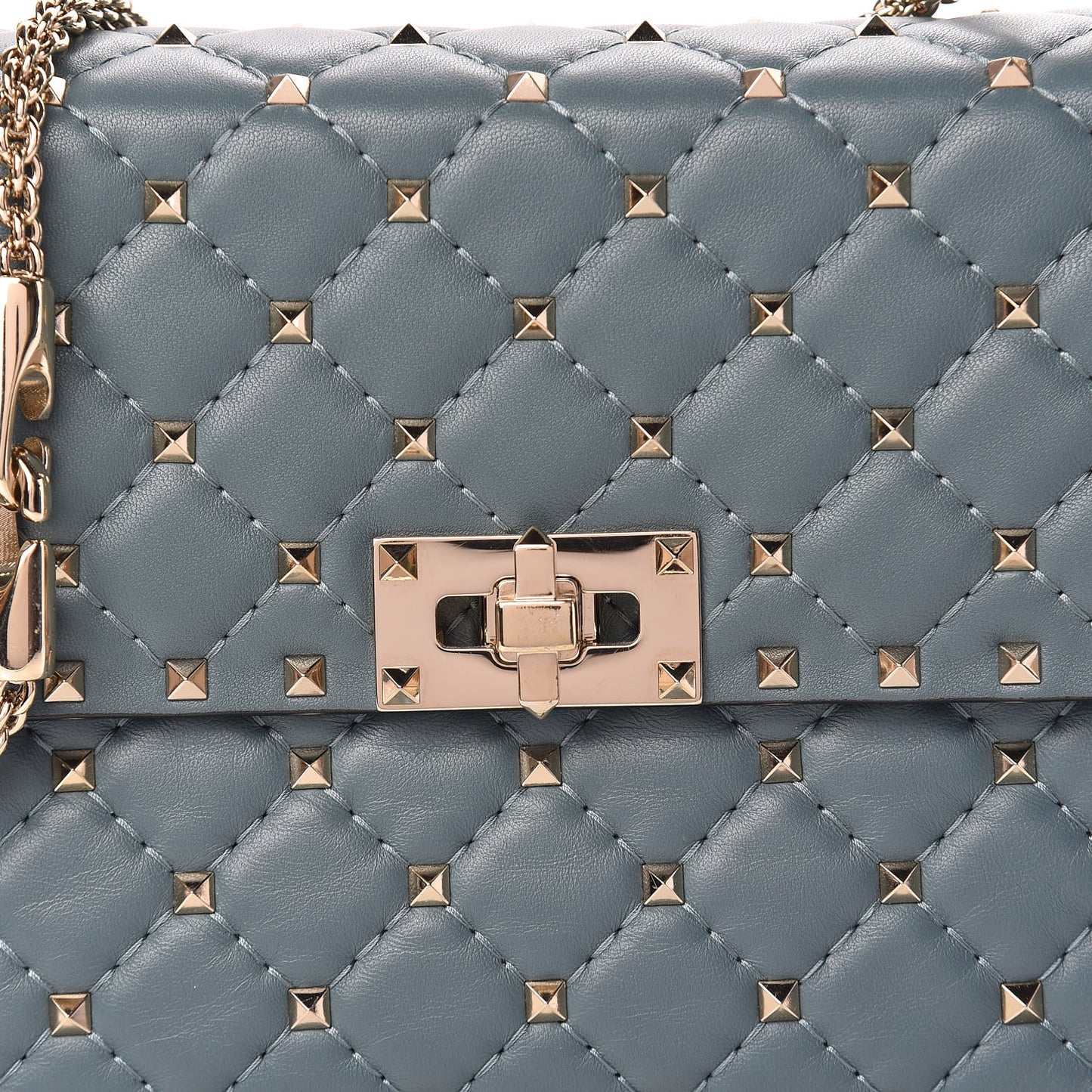 Nappa Medium Rockstud Spike Shoulder Bag Giada