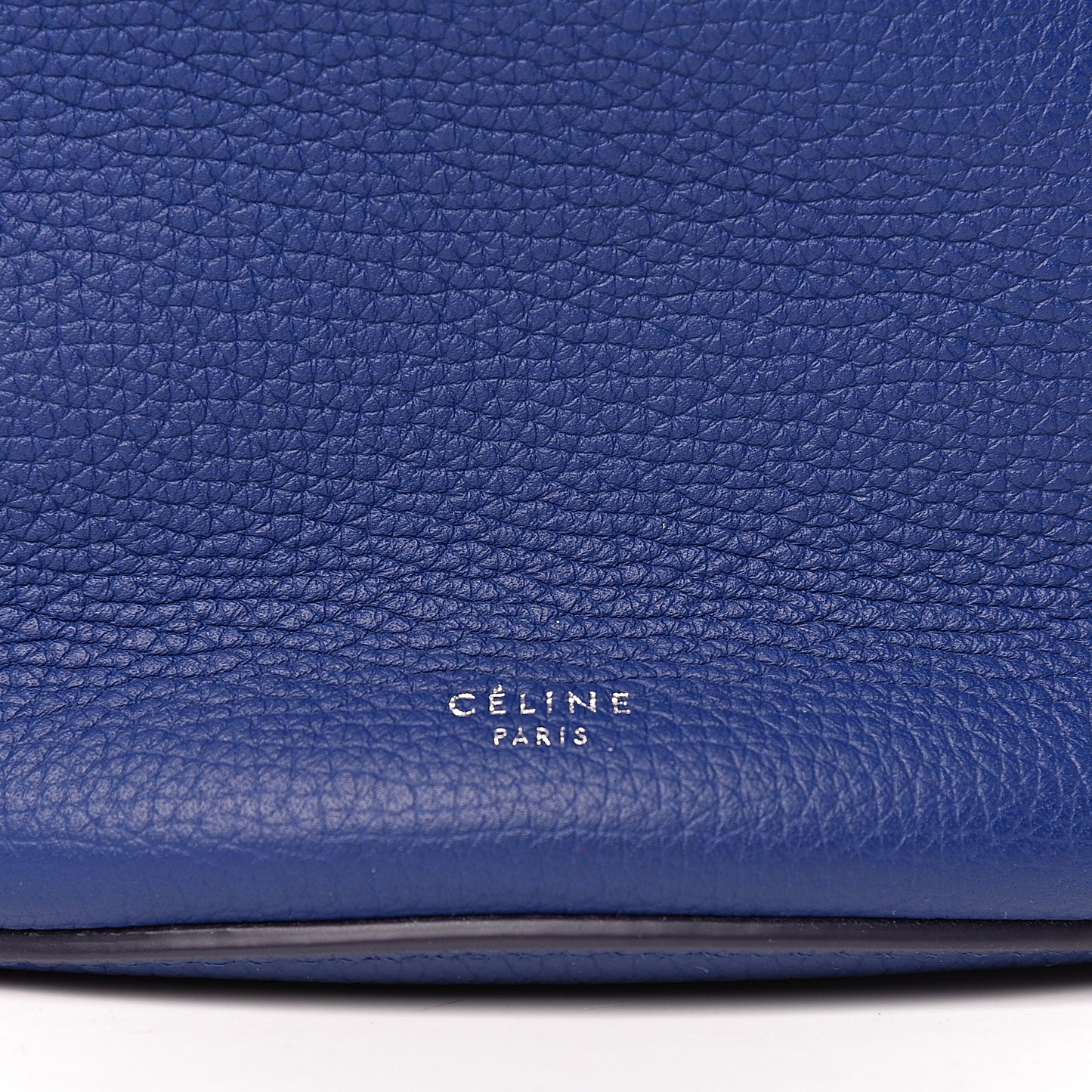 Supple Grained Calfskin Big Bag Bucket Cobalt