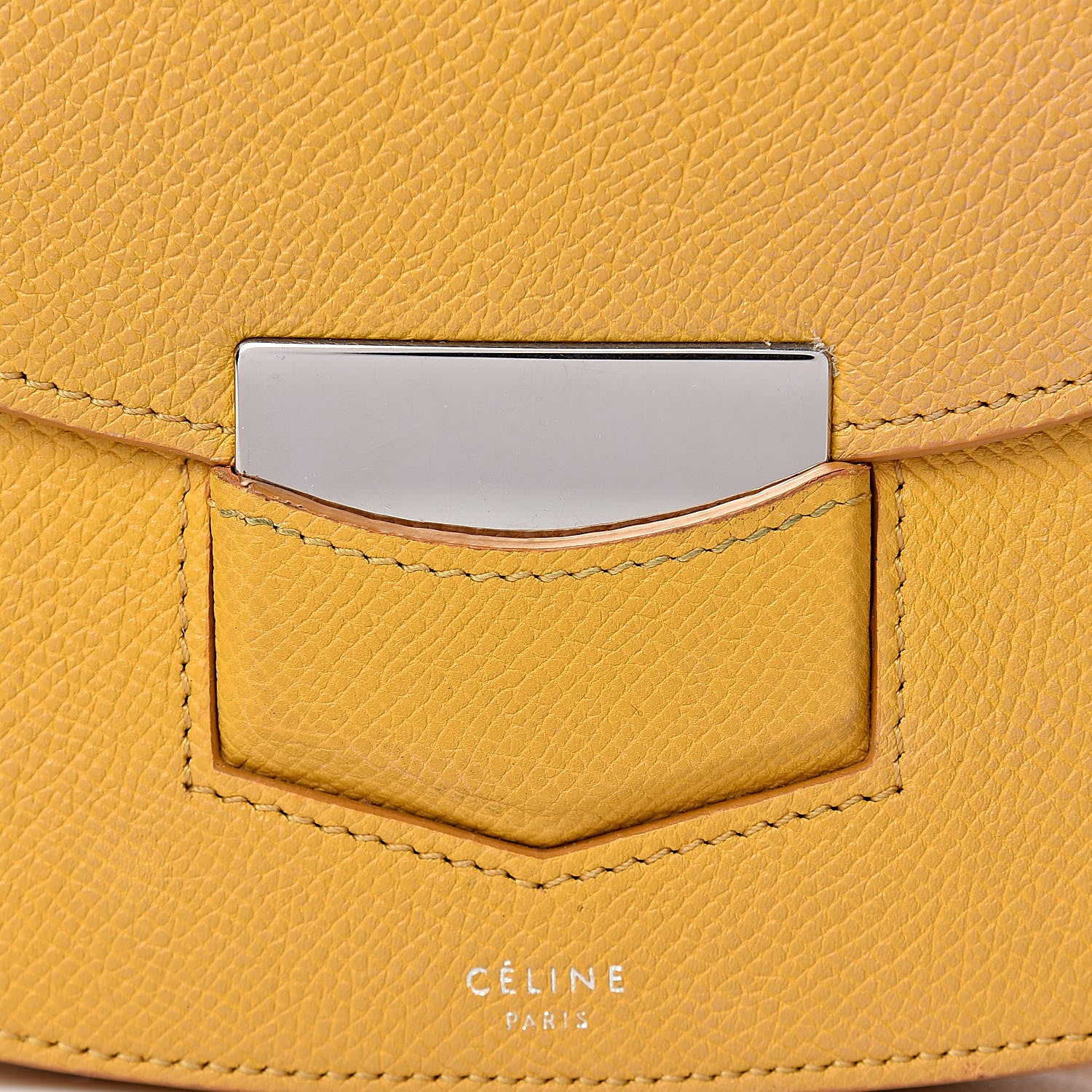 Celine Baby Grained Calfskin Small Trotteur Saffron 7 of 12