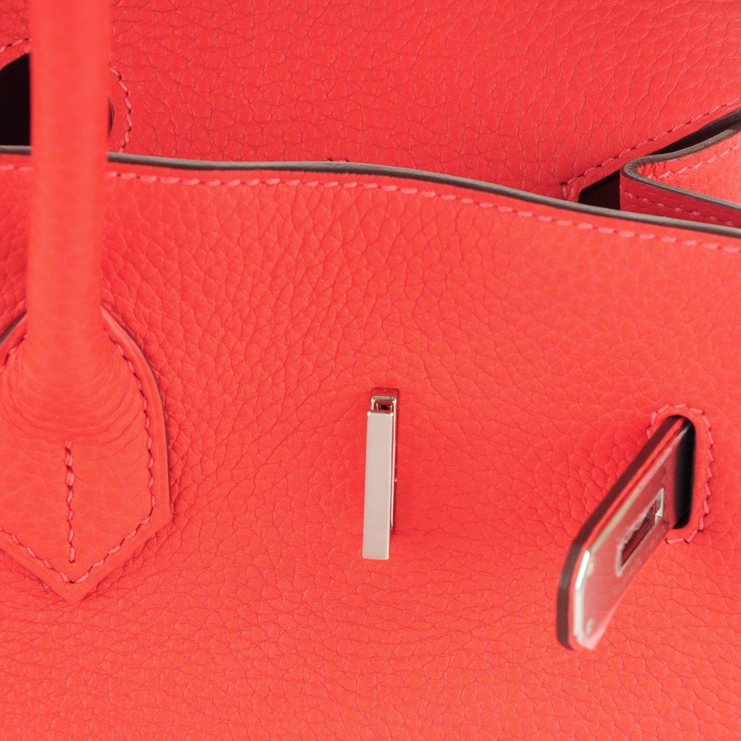 Hermes Taurillon Clemence Birkin 35 Rouge Pivoine 17 of 24