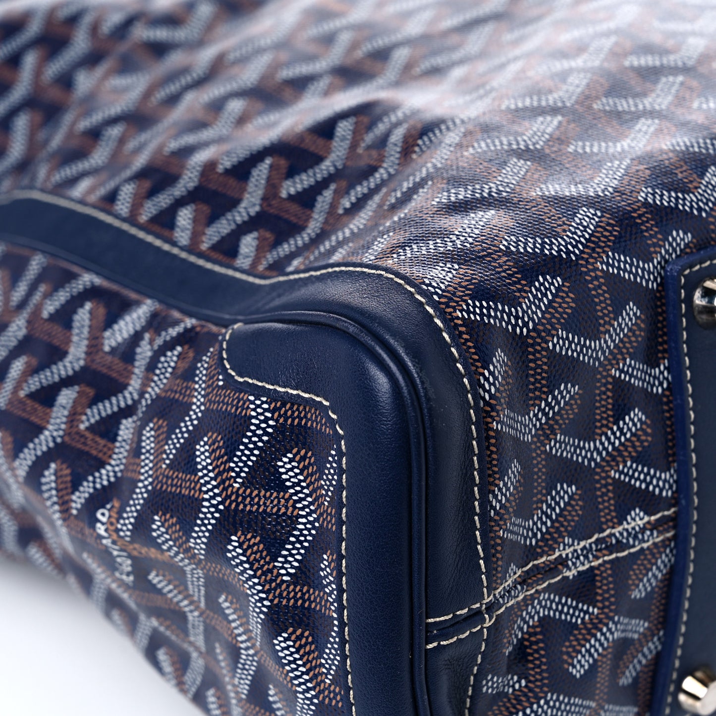 Goyardine Voltaire III Tote Navy