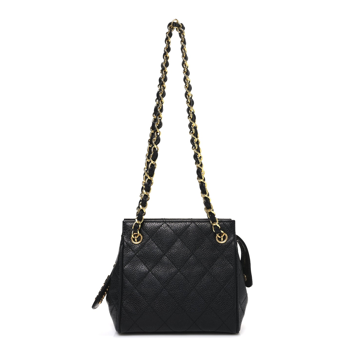 Caviar Quilted Shoulder Bag Black