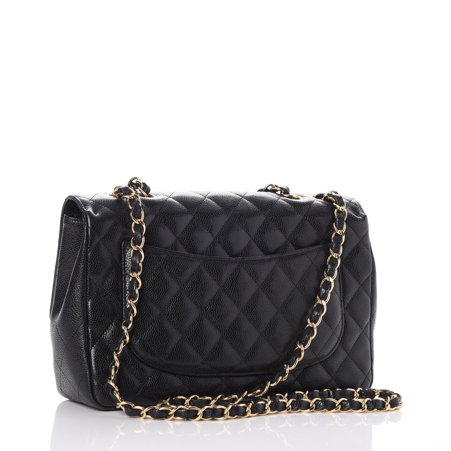 Chanel Caviar Quilted Jumbo Single Flap Black 3 of 15