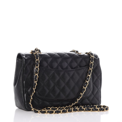 Chanel Caviar Quilted Jumbo Single Flap Black 3 of 15