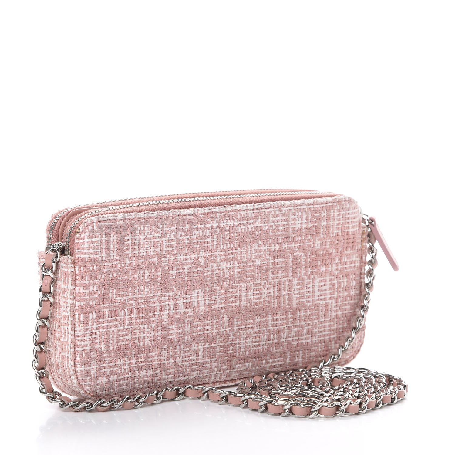 Chanel Canvas Small Deauville Clutch With Chain Pink 2 of 13