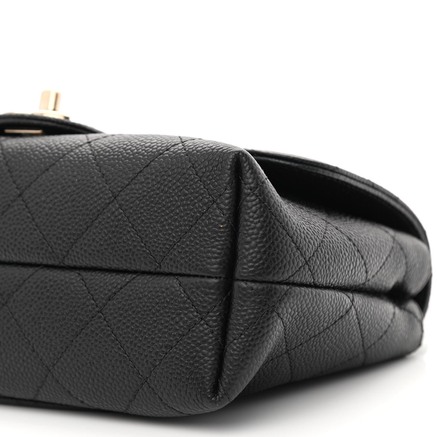 Caviar Quilted Small City Walk Flap Black