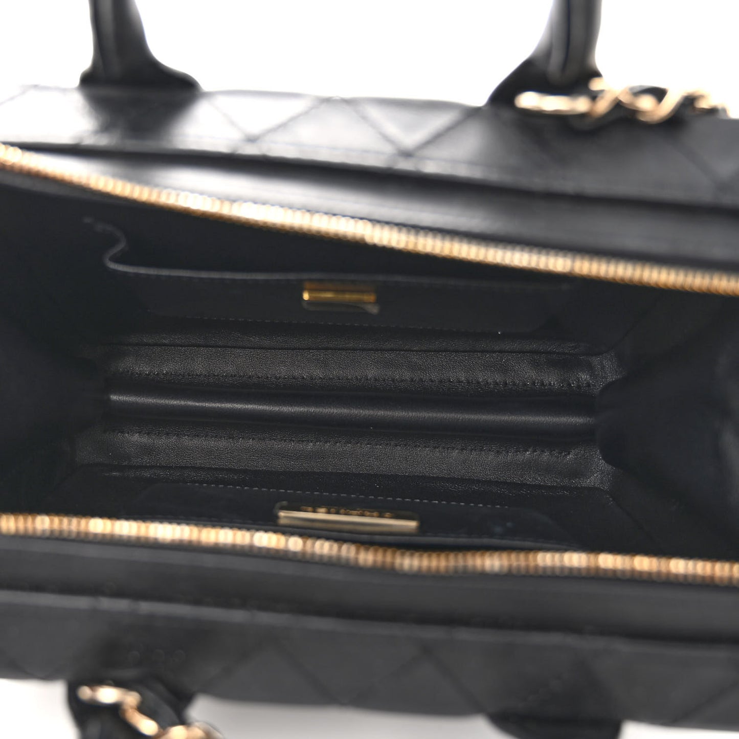 Calfskin Quilted Studded Square Vanity Case Black