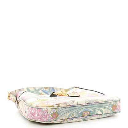 Gucci New Shangai Calfskin Tiger Savanah Small Jackie 1961 Hobo Chalky White Multicolor 4 of 10