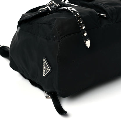 Prada Nylon New Vela Studded Backpack Black 9 of 10