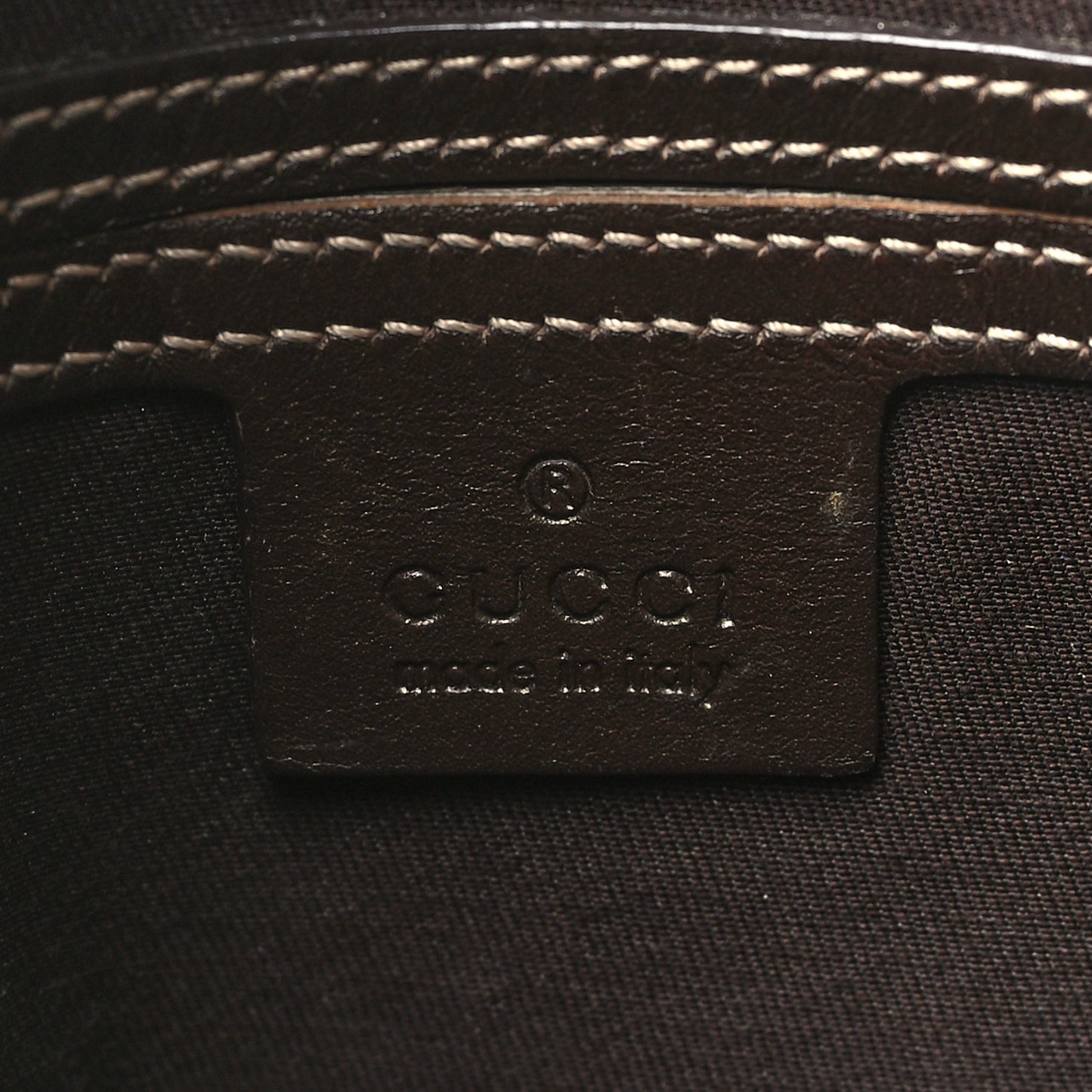 GG Supreme Monogram Selleria Calfskin Small Flat Side Zip Messenger Bag Beige Ebony Cocoa Dark Chocolate