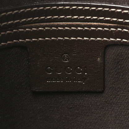 Gucci GG Supreme Monogram Selleria Calfskin Small Flat Side Zip Messenger Bag Beige Ebony Cocoa Dark Chocolate 6 of 11