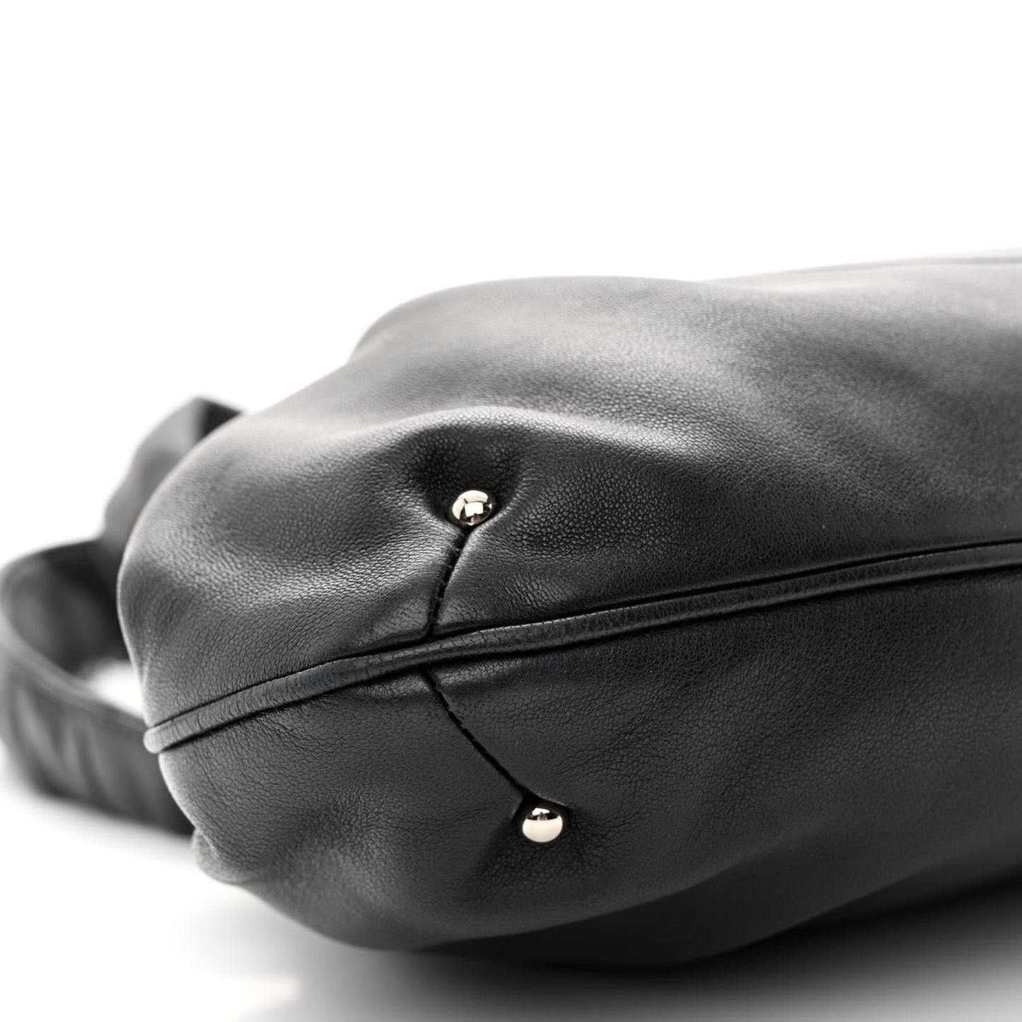 Lambskin Kiss Lock Frame Bag Black